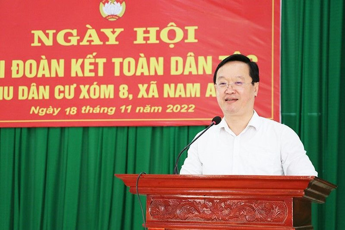 Chủ tịch UBND tỉnh Nghệ An dự ngày hội Đại đoàn kết tại Nam Đàn ảnh 4 Chủ tịch UBND tỉnh Nghệ An dự ngày hội Đại đoàn kết tại huyện Nam Đàn