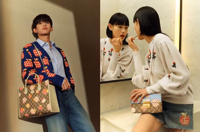 Gucci Les Pommes - Bộ sưu tập mừng lễ thất tịch đáng yêu với họa tiết quả táo-4