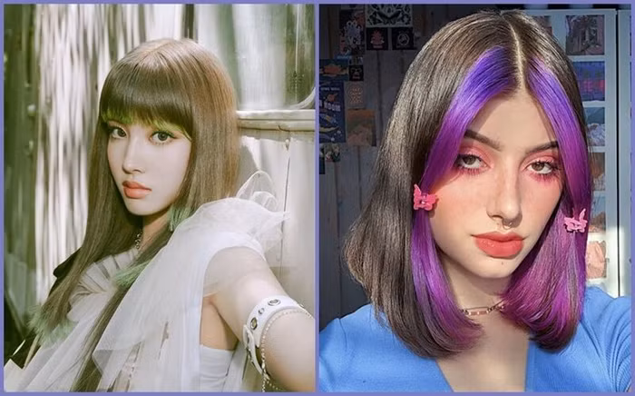 nhuộm tóc tương phản