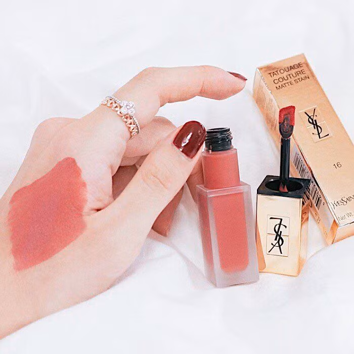 Rosé - YSL Tatouage Couture Liquid Matte Stain - màu 16 Nude Emblem