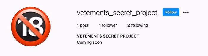 Dự án bí mật Vetements