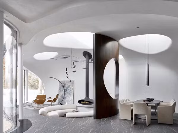 Khám phá nhà có tường cong lượn tựa dòng chảy của nước