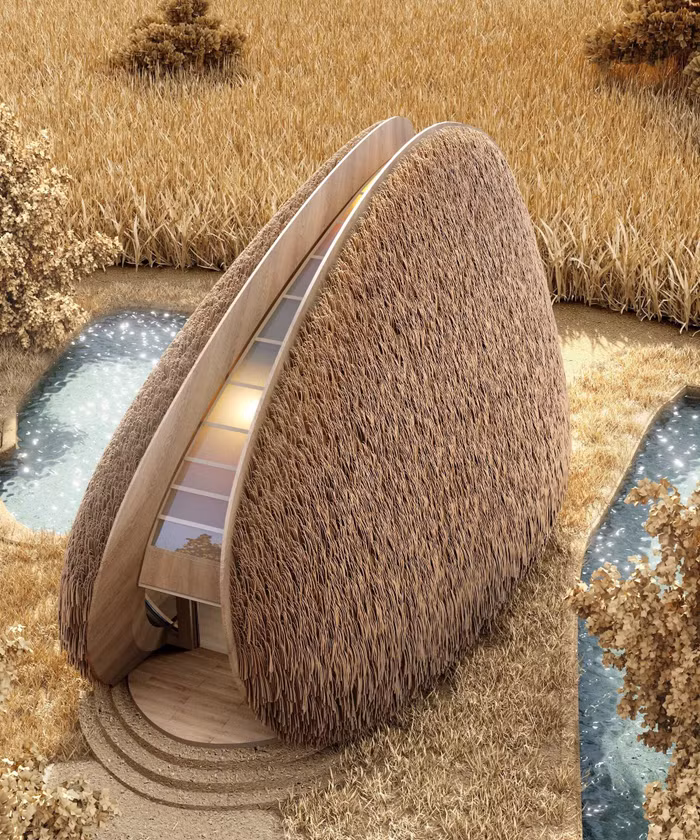 Khu nghỉ dưỡng hình con sò lợp rơm độc đáo tại Ukraine-4