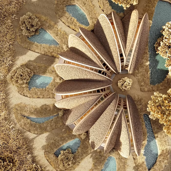 Khu nghỉ dưỡng hình con sò lợp rơm độc đáo tại Ukraine-5