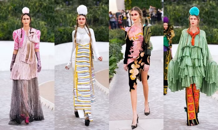 BST mới với tên gọi “Hái Mơ” của NTK Lý Quí Khánh tại triển lãm Expo- Dubai