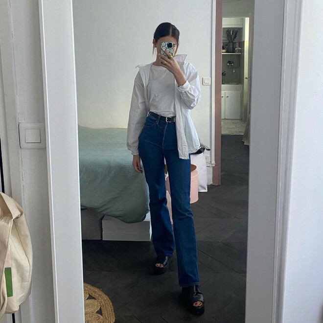 Cách phối áo trắng kiểu Pháp, từ áo sơ mi đến áo dây đều có kiểu mix đẹp ảnh 12