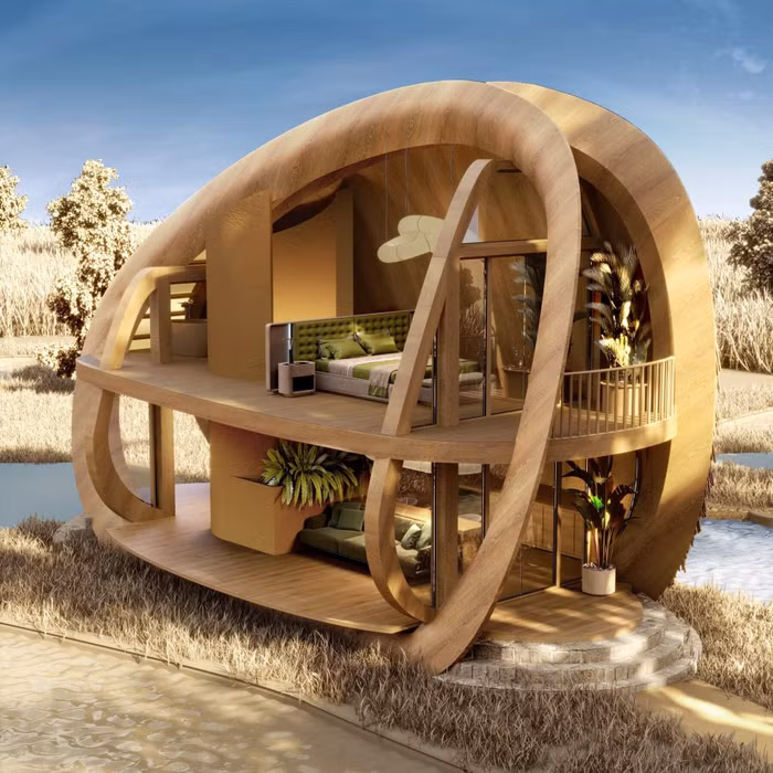 Khu nghỉ dưỡng hình con sò lợp rơm độc đáo tại Ukraine-6