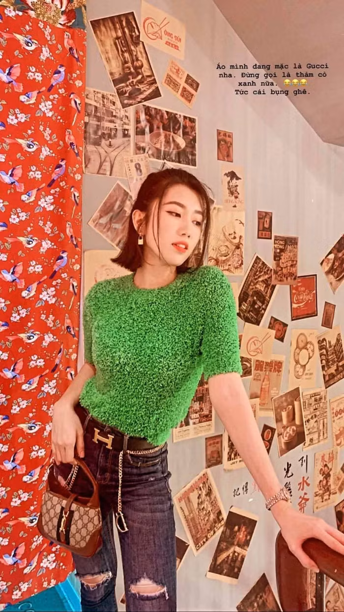 Bóc giá “phỏng tay” chiếc áo xanh lá xinh ngất ngây của người đẹp Thúy Ngân-4