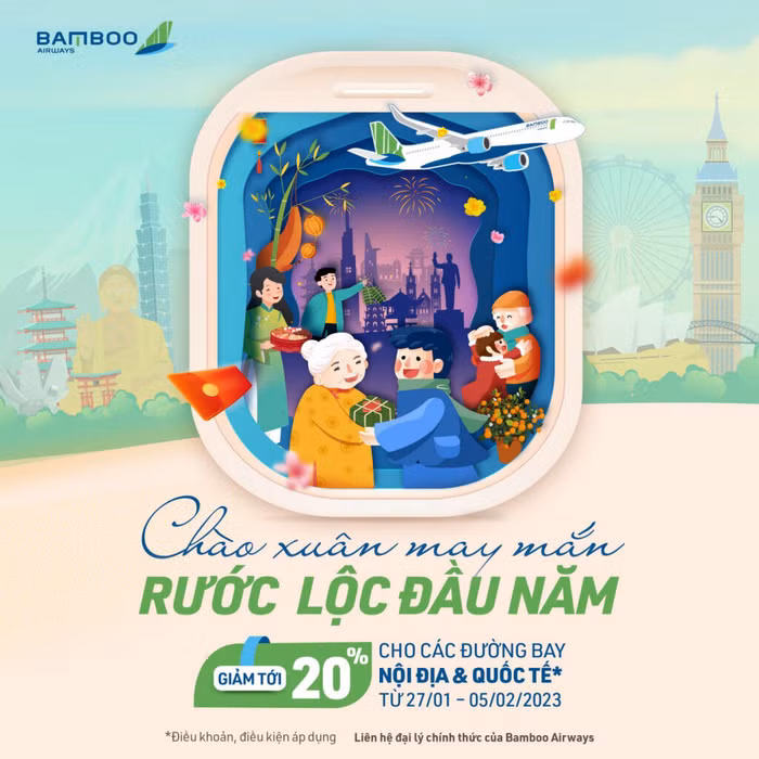 Bamboo Airways tung nhiều khuyến mãi.
