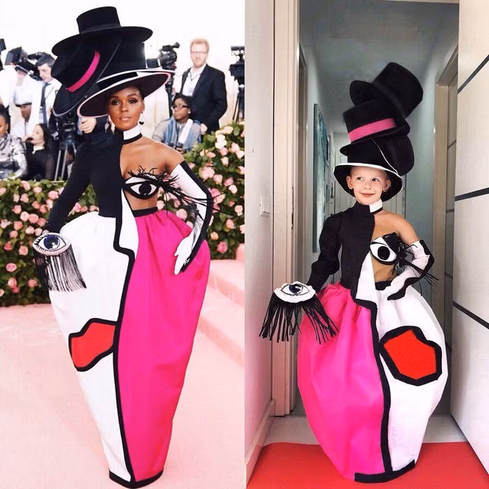 Hai mẹ con tái hiện váy hiệu từ vật liệu gần gũi-6