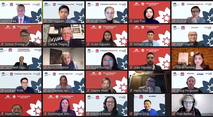 22 đại biểu tham dự đối thoại lãnh đạo trẻ Australia-Việt Nam 2021