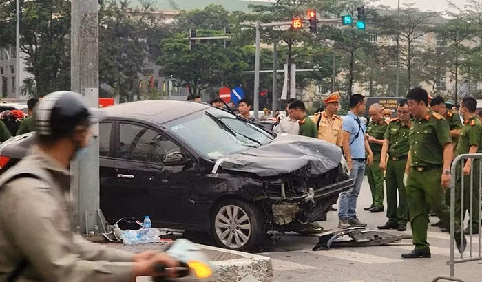 tai nạn liên hoàn tại Hà Nội