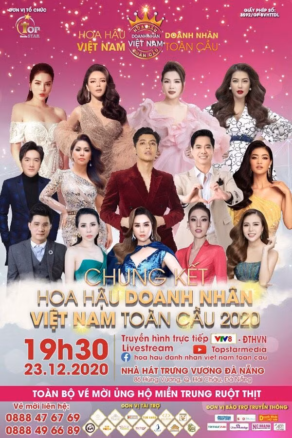 Poster chung kết cuộc thi “Hoa hậu Doanh nhân Việt Nam Toàn cầu 2020”