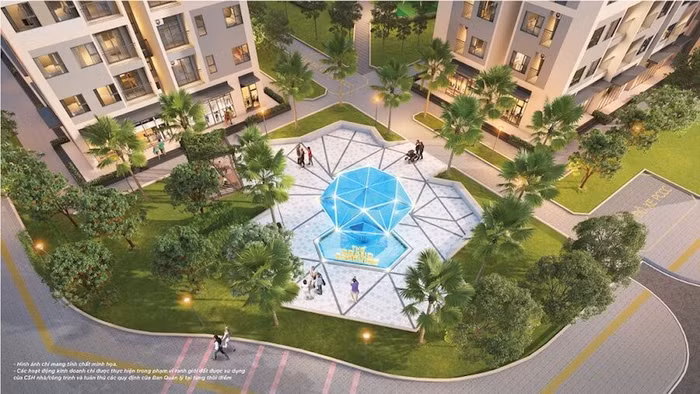 The Grand Sapphire sở hữu biểu tượng Blue Sapphire đầy kiêu hãnh ngay lối vào