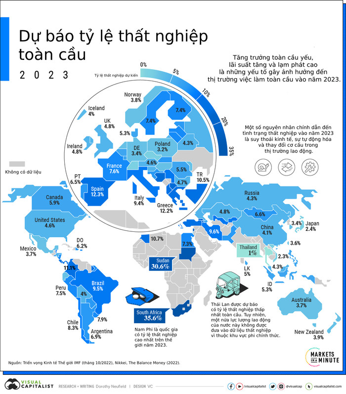 Nam Phi được dự đoán là quốc gia có tỷ lệ thất nghiệp cao nhất thế giới năm 2023 ảnh 1 tỷ lệ thất nghiệp