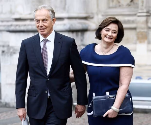 Vợ chồng cựu Thủ tướng Anh Tony Blair.