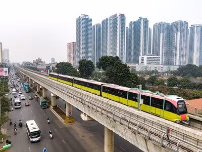 Hà Nội dự kiến đầu tư thêm 3 tuyến đường sắt đô thị trong 5 năm tới