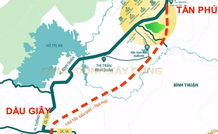 Bộ GTVT trình Chính phủ duyệt chủ trương đầu tư 60km cao tốc Dầu Giây – Tân Phú