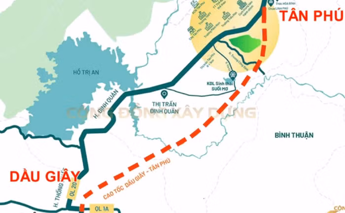 Bộ GTVT trình Chính phủ duyệt chủ trương đầu tư 60km cao tốc Dầu Giây – Tân Phú
