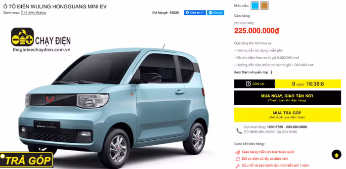 Giá bán Wuling Hongguang Mini EV