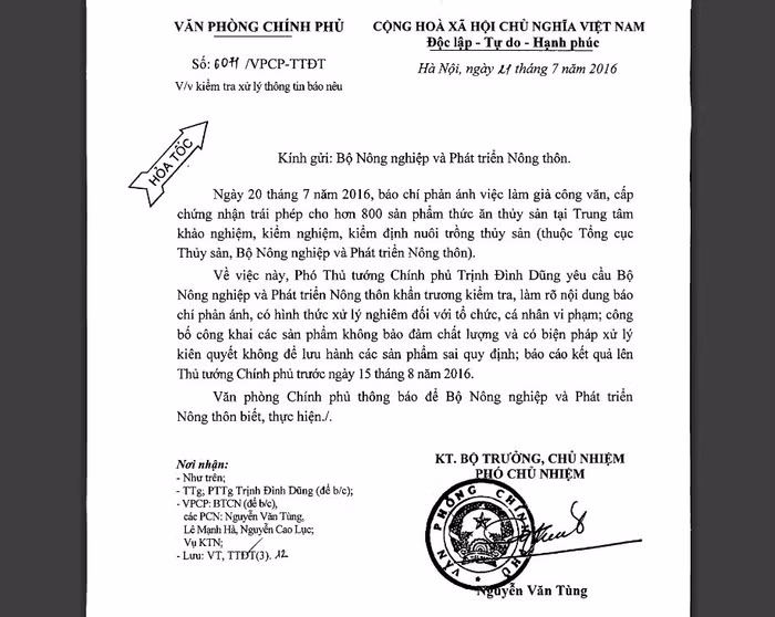 Danh sách 139 doanh nghiệp bị thu hồi sản phẩm phục vụ nuôi trồng thủy sản ảnh 1