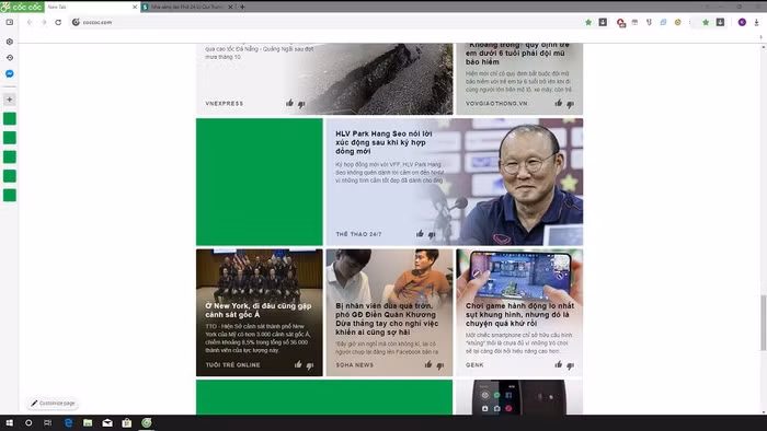 Cốc Cốc Đọc Tin có khả năng tổng hợp các thông tin mới nhất dựa trên sở thích của người dùng