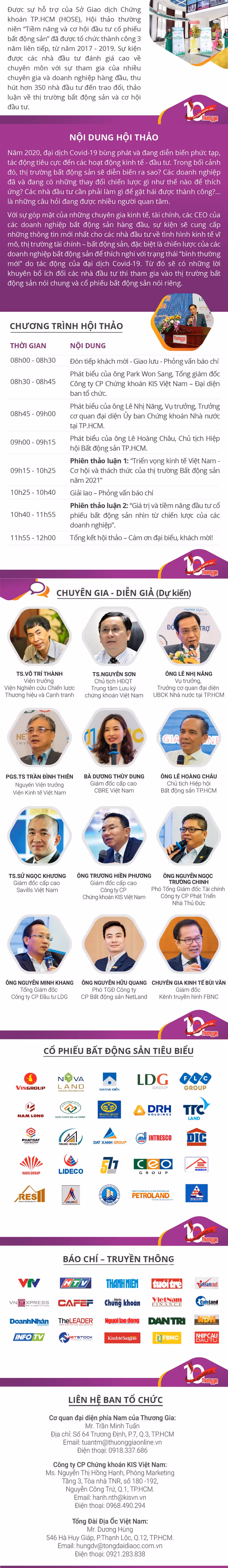 Nhà đầu tư đăng ký tham dự miễn phí TẠI ĐÂY. Hotline: 0909664014