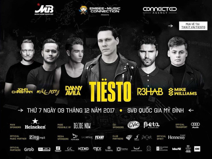 Huyền thoại DJ Tiesto cùng dàn line up “khủng” đang là mối ngóng chờ cực lớn của khán giả thủ đô