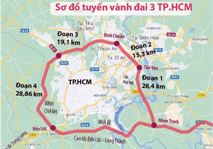 Dự án Vành đai 3 TP HCM đoạn Tân Vạn – Nhơn Trạch sẽ khởi công vào 24/9