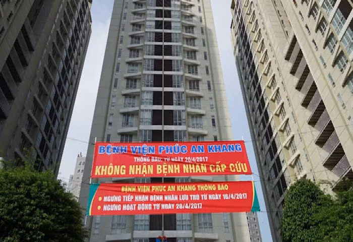 Bệnh viện Phúc An Khang lại chuyển đổi công năng thành chung cư hạng sang. (Ảnh: Int)