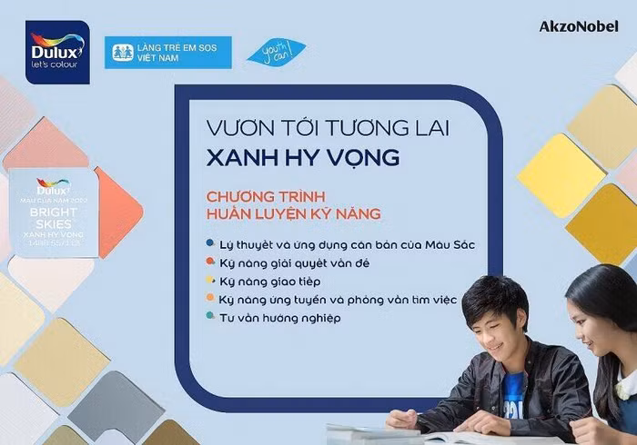 AkzoNobel đào tạo kỹ năng, hỗ trợ thanh thiếu niên Làng trẻ SOS chuẩn bị hành trang nghề nghiệp