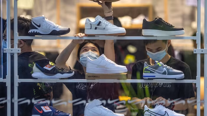 Doanh thu bán hàng của Nike tại Trung Quốc đang có xu hướng tăng trở lại trong tháng qua.