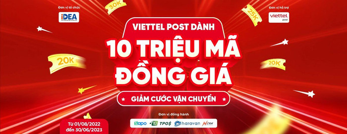 Viettel Post đã hỗ trợ doanh nghiệp và người tiêu dùng Chương trình ưu đãi đồng giá 10 triệu đơn chuyển phát dành cho các doanh nghiệp thương mại điện tử năm 2022 - 2023 10 triệu đơn chuyển phát