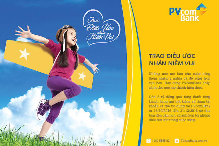 PVcombank dành 3 tỷ đồng ưu đãi “Trao điều ước – nhận niềm vui”