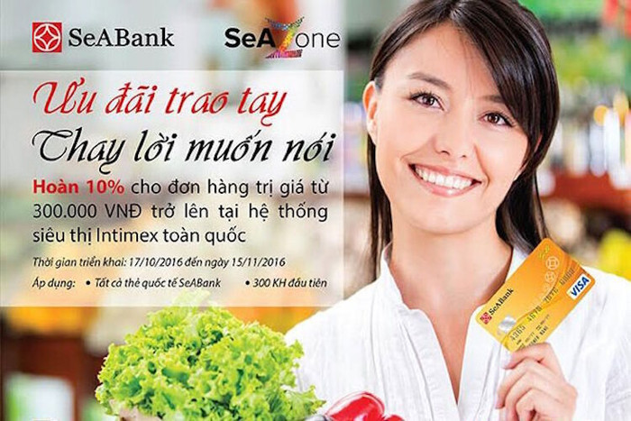 Ưu đãi giảm 10% cho chủ thẻ SeABank