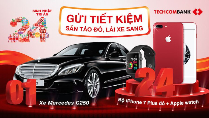 Techcombank tặng xế Mescedes C250 cho khách hàng gửi tiền