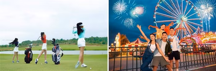Đánh golf, vui chơi tại Circus Land là những lựa chọn của du khách khi đến NovaWorld Phan Thiet