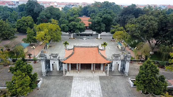 Quang cảnh Di tích quốc gia đặc biệt đền Hai Bà Trưng (xã Mê Linh, huyện Mê Linh). Ảnh: VOV