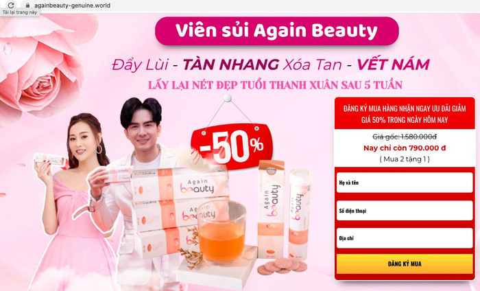 Sản phẩm Again Beauty của Cty Thịnh Tâm Đường quảng cáo lừa dối người tiêu dùng?