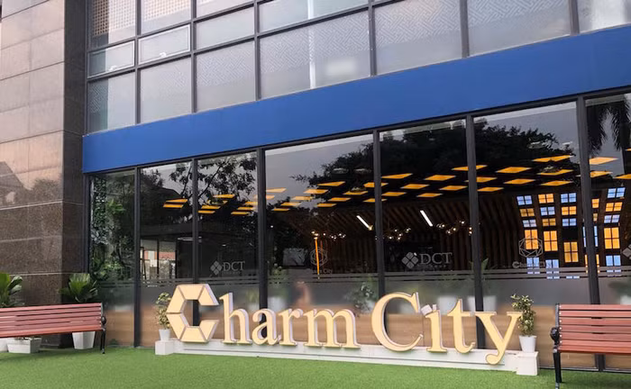 Một phần diện tích tầng G được chủ đầu tư DCT sử dụng làm nhà mẫu cho dự án Charm City