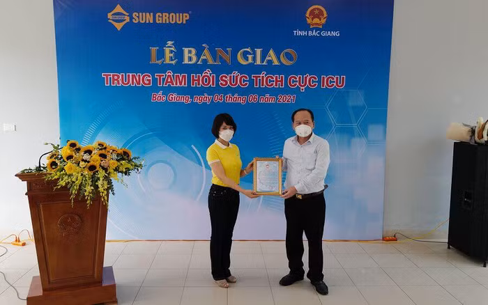 Trung tâm ICU đặt tại BV Tâm thần Bắc Giang do Sun Group tài trợ đã đi vào hoạt động từ ngày 5/6