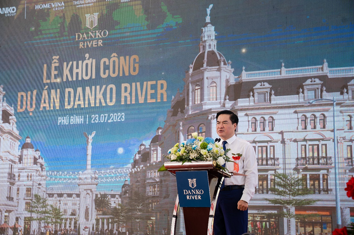 Ông Lê Quang Tiến – Phó Chủ tịch UBND tỉnh Thái Nguyên phát biểu tại buổi lễ