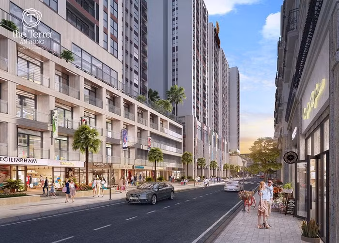 Các lô shophouse tại dự án The Terra – An Hưng đa dạng diện tích, phụ hợp nhiều nhu cầu kinh doanh