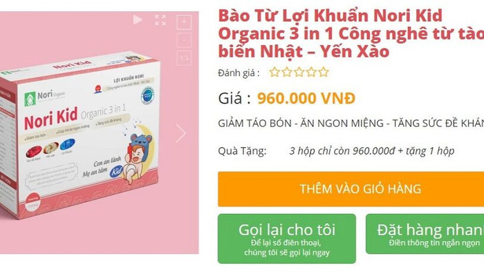 Bộ Y tế cảnh báo Rockman, Gluwhite, Nori Kid vi phạm quy định quảng cáo