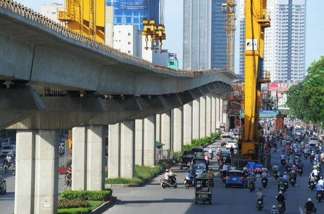 Tháng 9 năm nay, chạy thử đường sắt trên cao Cát Linh - Hà Đông