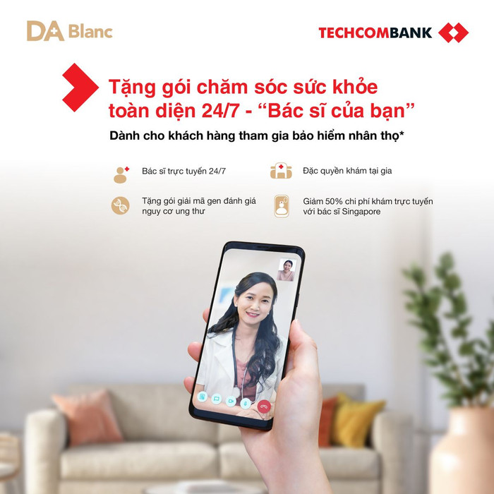 Techcombank hợp tác với Doctor Anywhere cung cấp dịch vụ chăm sóc sức khoẻ chuyên biệt cho khách hàng Techcombank