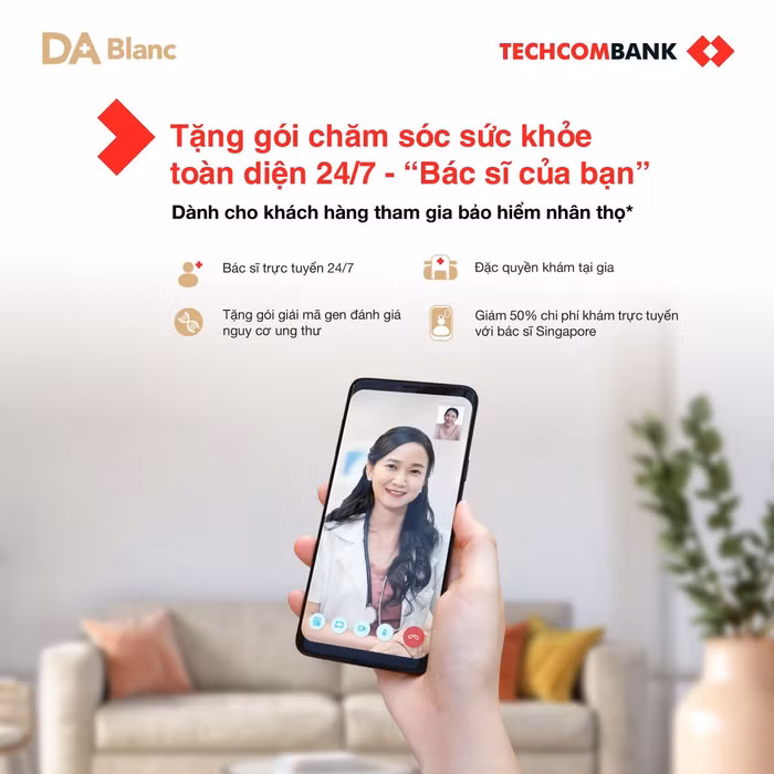 Techcombank hợp tác với Doctor Anywhere cung cấp dịch vụ chăm sóc sức khoẻ chuyên biệt cho khách hàng Techcombank