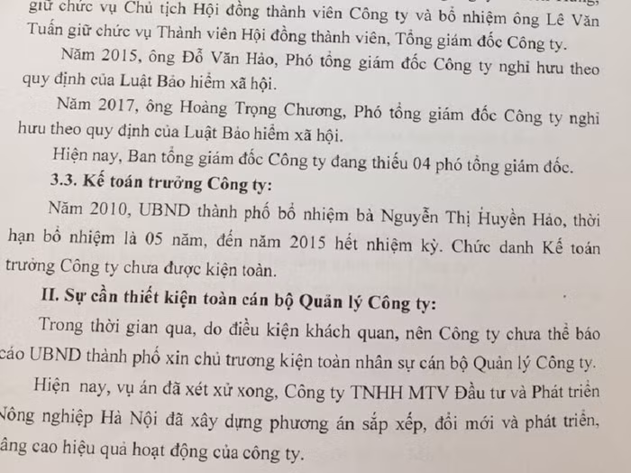 Hadico thiếu nhiều nhân sự quan trọng