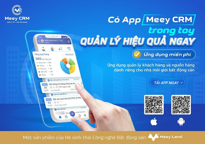 Ra mắt Ứng dụng Quản lý khách hàng và nguồn hàng dành riêng cho nhà môi giới bất động sản - Meey CRM