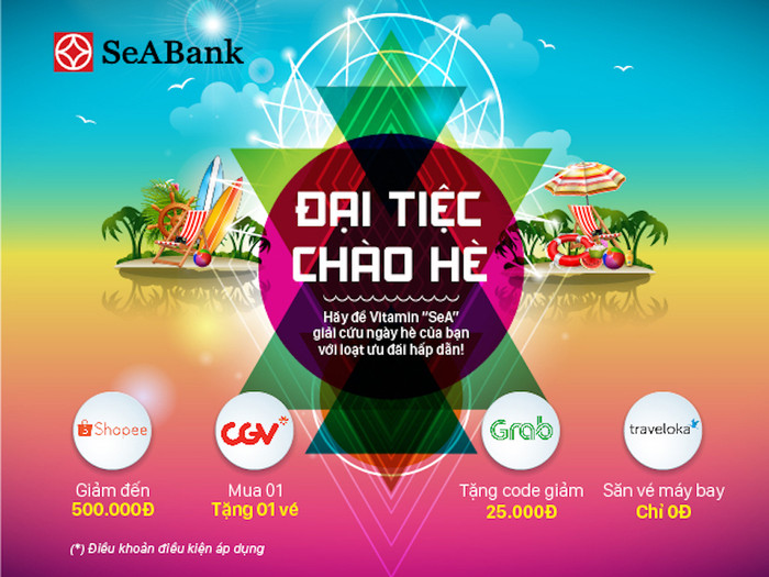 Ưu đãi hấp dẫn tại CGV, Traveloka, Grab, Shopee với thẻ quốc tế SeABank